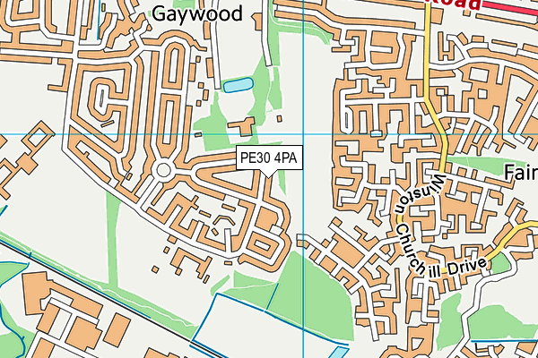 PE30 4PA map - OS VectorMap District (Ordnance Survey)