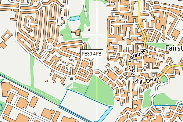 PE30 4PB map - OS VectorMap District (Ordnance Survey)