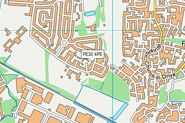 PE30 4PE map - OS VectorMap District (Ordnance Survey)