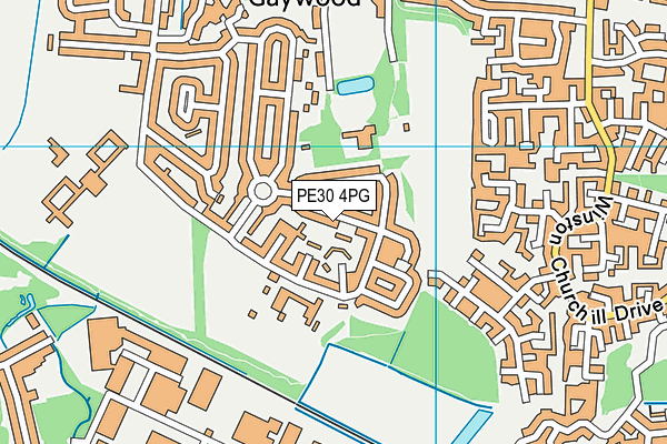 PE30 4PG map - OS VectorMap District (Ordnance Survey)