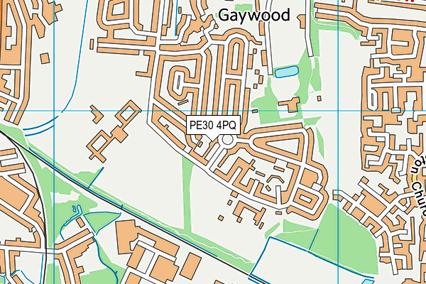 PE30 4PQ map - OS VectorMap District (Ordnance Survey)