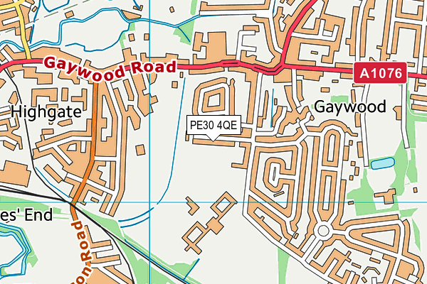 PE30 4QE map - OS VectorMap District (Ordnance Survey)