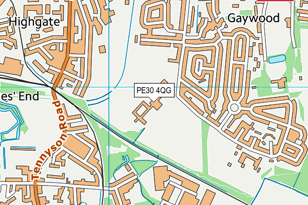 Kings Lynn Academy map (PE30 4QG) - OS VectorMap District (Ordnance Survey)