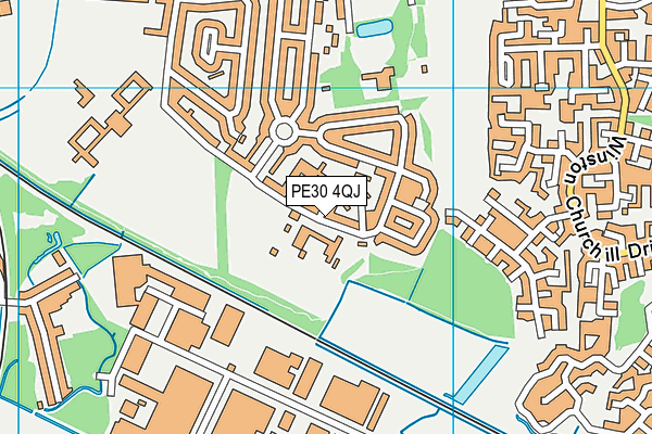 PE30 4QJ map - OS VectorMap District (Ordnance Survey)