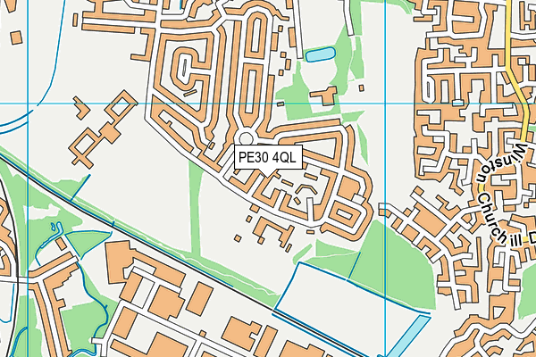 PE30 4QL map - OS VectorMap District (Ordnance Survey)