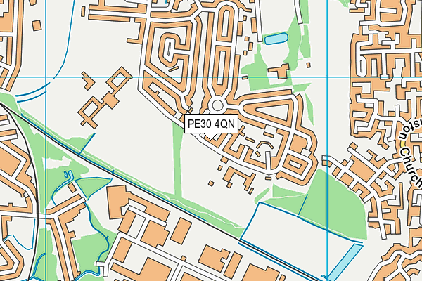 PE30 4QN map - OS VectorMap District (Ordnance Survey)