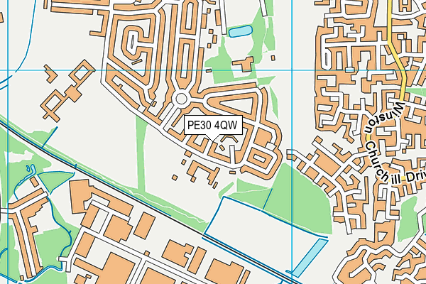 PE30 4QW map - OS VectorMap District (Ordnance Survey)