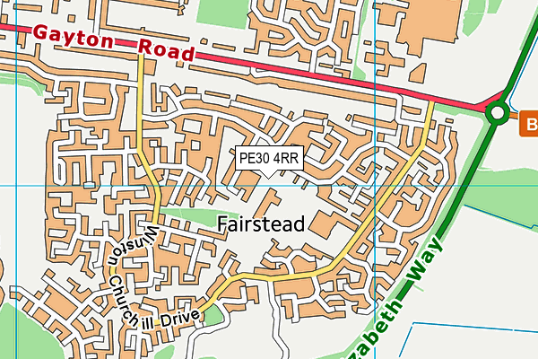 Fairstead Community Primary & Nursery School map (PE30 4RR) - OS VectorMap District (Ordnance Survey)