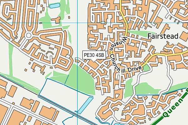 PE30 4SB map - OS VectorMap District (Ordnance Survey)
