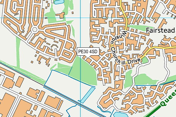 PE30 4SD map - OS VectorMap District (Ordnance Survey)