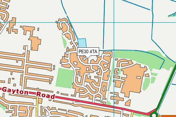 PE30 4TA map - OS VectorMap District (Ordnance Survey)