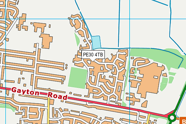 PE30 4TB map - OS VectorMap District (Ordnance Survey)