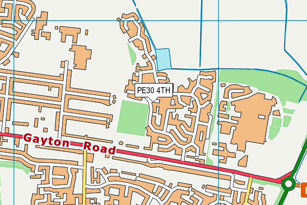 PE30 4TH map - OS VectorMap District (Ordnance Survey)