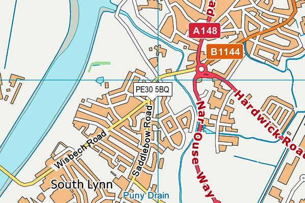 PE30 5BQ map - OS VectorMap District (Ordnance Survey)