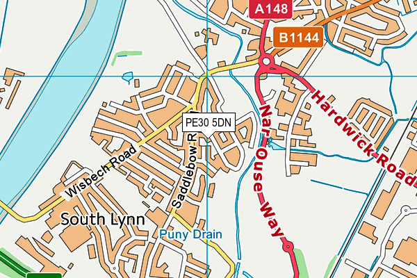 PE30 5DN map - OS VectorMap District (Ordnance Survey)