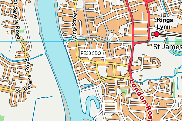 PE30 5DQ map - OS VectorMap District (Ordnance Survey)