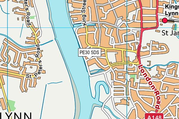 PE30 5DS map - OS VectorMap District (Ordnance Survey)