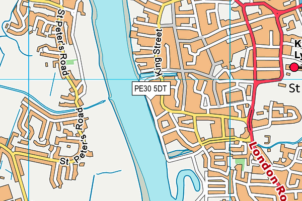 PE30 5DT map - OS VectorMap District (Ordnance Survey)