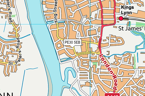 PE30 5EB map - OS VectorMap District (Ordnance Survey)
