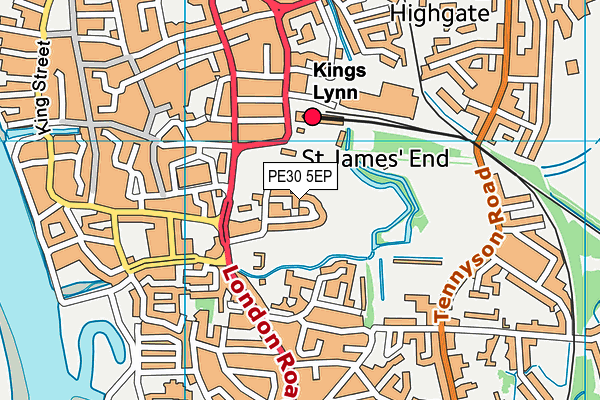 PE30 5EP map - OS VectorMap District (Ordnance Survey)