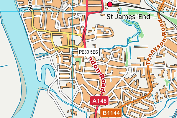 PE30 5ES map - OS VectorMap District (Ordnance Survey)