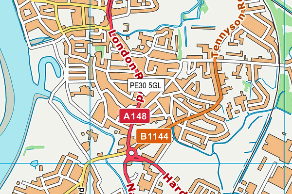 PE30 5GL map - OS VectorMap District (Ordnance Survey)