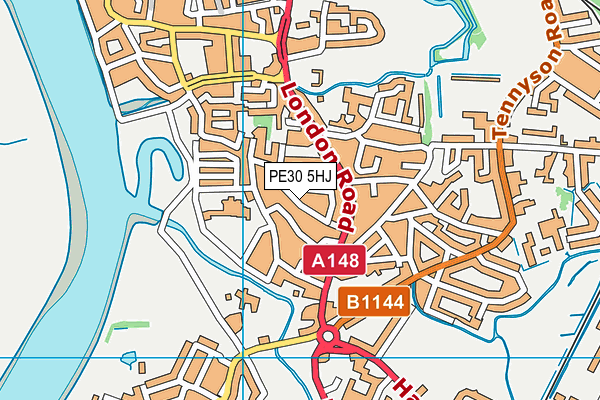 PE30 5HJ map - OS VectorMap District (Ordnance Survey)