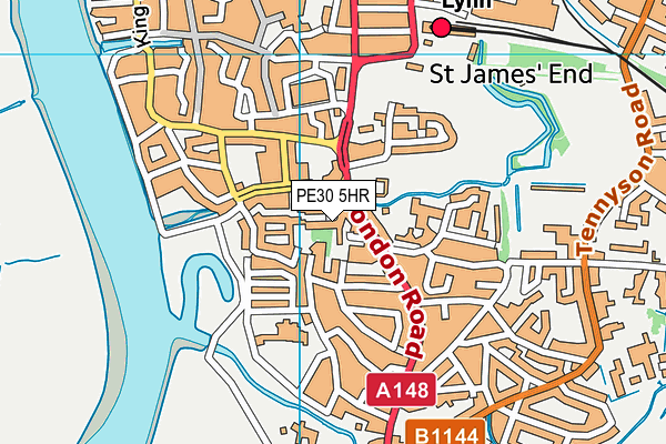 PE30 5HR map - OS VectorMap District (Ordnance Survey)