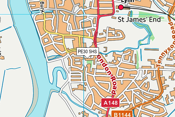 PE30 5HS map - OS VectorMap District (Ordnance Survey)