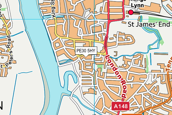 PE30 5HY map - OS VectorMap District (Ordnance Survey)