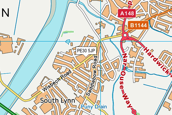 PE30 5JP map - OS VectorMap District (Ordnance Survey)