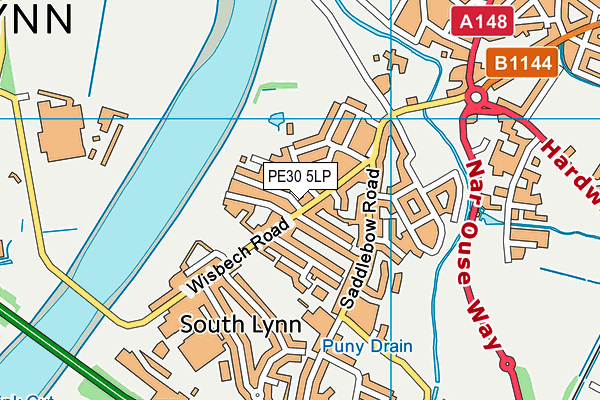 PE30 5LP map - OS VectorMap District (Ordnance Survey)