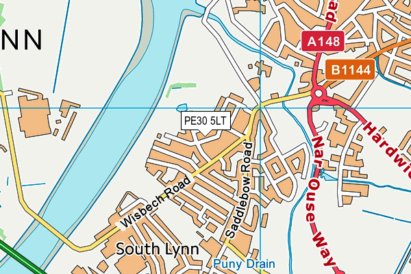 PE30 5LT map - OS VectorMap District (Ordnance Survey)