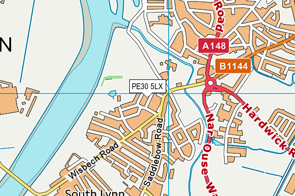 PE30 5LX map - OS VectorMap District (Ordnance Survey)