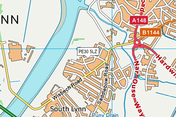 PE30 5LZ map - OS VectorMap District (Ordnance Survey)