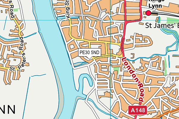 PE30 5ND map - OS VectorMap District (Ordnance Survey)