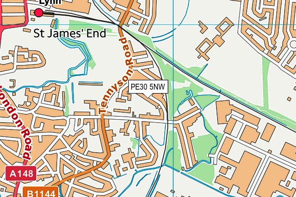 PE30 5NW map - OS VectorMap District (Ordnance Survey)