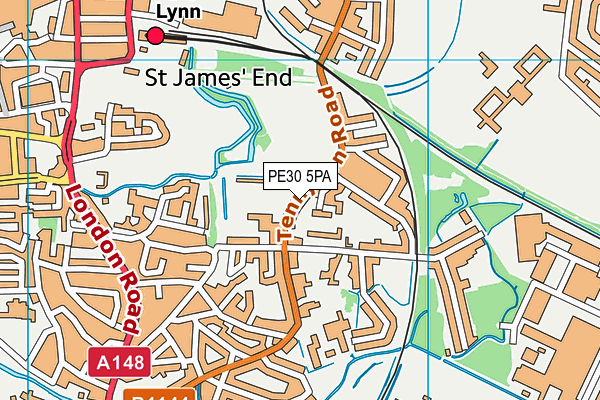 PE30 5PA map - OS VectorMap District (Ordnance Survey)