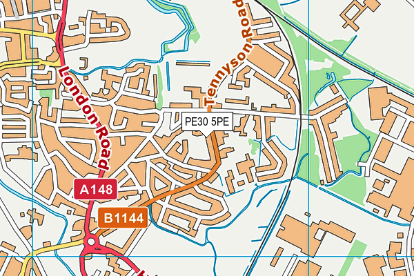 PE30 5PE map - OS VectorMap District (Ordnance Survey)