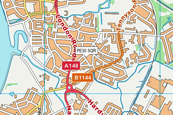 PE30 5QR map - OS VectorMap District (Ordnance Survey)