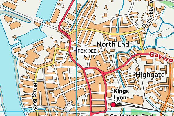 PE30 9EE map - OS VectorMap District (Ordnance Survey)