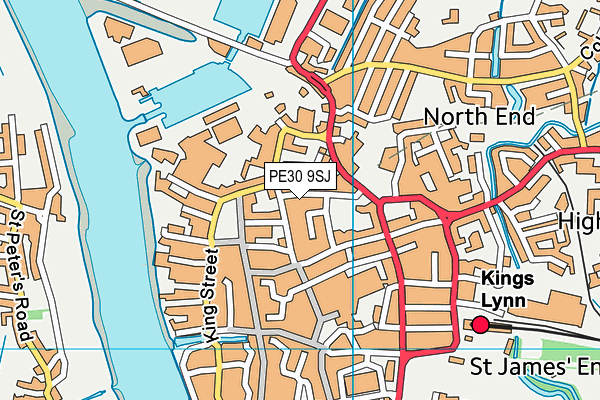 PE30 9SJ map - OS VectorMap District (Ordnance Survey)