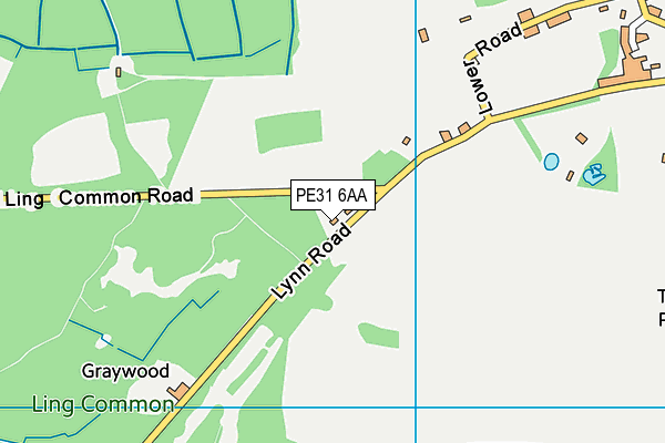 PE31 6AA map - OS VectorMap District (Ordnance Survey)