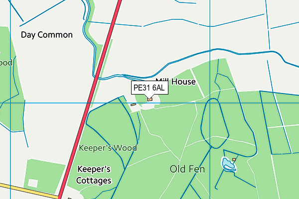 PE31 6AL map - OS VectorMap District (Ordnance Survey)