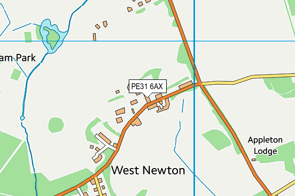 Sandringham & West Newton Va Primary School map (PE31 6AX) - OS VectorMap District (Ordnance Survey)