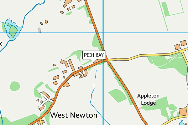 PE31 6AY map - OS VectorMap District (Ordnance Survey)