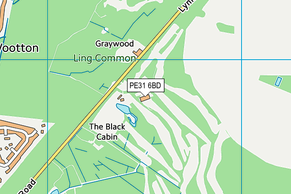 Kings Lynn Golf Club map (PE31 6BD) - OS VectorMap District (Ordnance Survey)