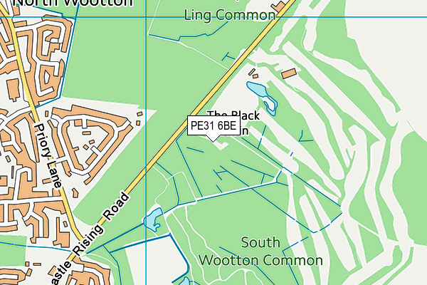 PE31 6BE map - OS VectorMap District (Ordnance Survey)
