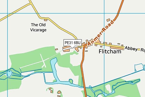 Flitcham Church of England Primary Academy map (PE31 6BU) - OS VectorMap District (Ordnance Survey)