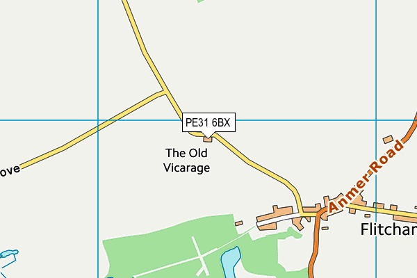 PE31 6BX map - OS VectorMap District (Ordnance Survey)